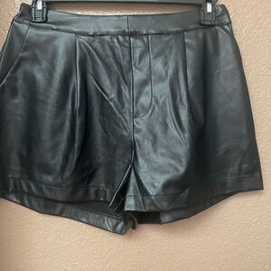 Sleek Black High Waist Women's Shorts
